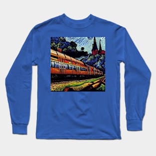Starry Night Wizarding Express Train Long Sleeve T-Shirt